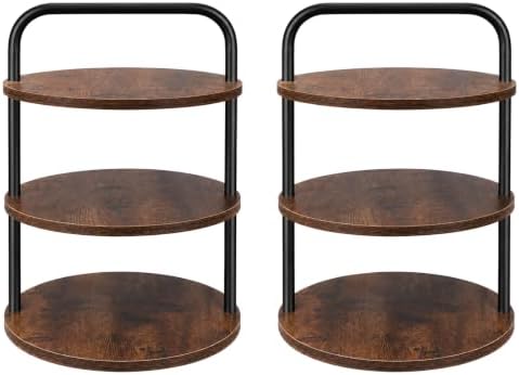 Wooden Cupcake Stand 2 Pack, Large Cupcake Tower Stand for 50 Cupcakes, 3 Tiered Wooden Serving Trays Stand, Soporte Para Cupcakes, Dessert Table Display by Unknown