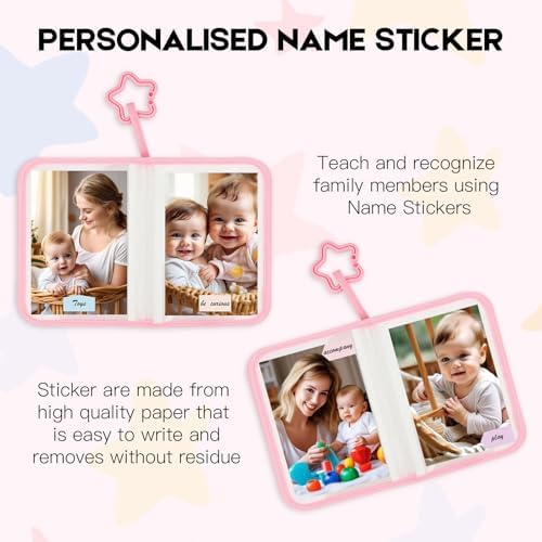2Pack Baby's My First Photo Album for Baby Holds 21 4x6 Photos, Baby Photo Album Soft Cloth Family Book, My First Family Album for 4x6 Baby Shower Kids Toddlers Family Pictures, Toddler Photo Album - Image 7