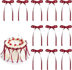 400 Pcs Purple Satin Ribbon Bows Cake Toppers by Unknown