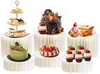 6 Pcs Buffet Risers, Foldable Food Display Risers, White by Unknown