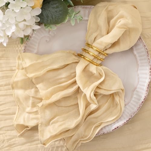 Cheesecloth Napkins Champagne Cloth Napkins Table Napkin,Set of 50 by Jimtx