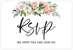 Andaz Press 56-Pack Personalized RSVP Postcards for Wedding Peach Floral Garden Cardstock Response Reply Cards for Bridal Shower Baby Shower Birthday Event Custom Date and Return Address 4 x 6-Inch by AndazPress