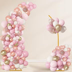 Balloon Arch Stand Kit, Balloon Arch Stand Set of 2 with Metal 8FT & 6.2FT by Unknown