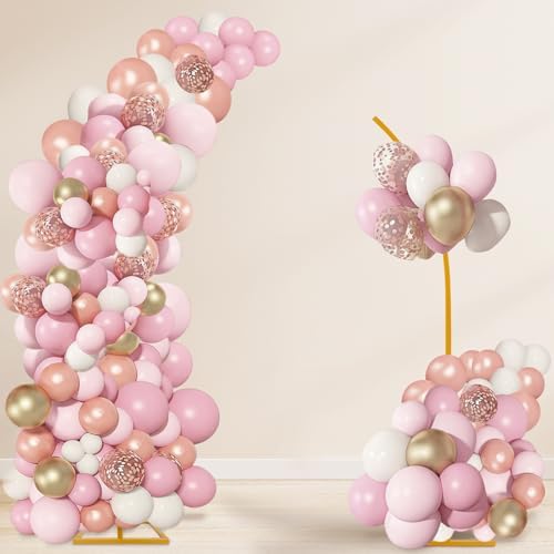 Balloon Arch Stand Kit, Balloon Arch Stand Set of 2 with Metal 8FT & 6.2FT by Unknown