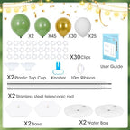 Balloon Column Stand with 102 Balloons, Balloon Column Kit Set of 2, Metal Balloon Tower Stand with Base for Floor, Height Adjustable from 1.57 to 7 Ft, For Party Decorations - Image 2