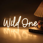 Britrio Wild One Neon Light Sign Baby Shower Girl Boy 1st Birthday Party - Image 6