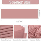 6 Pack 10Ft Dusty Rose Valentine's Day Chiffon Table Runner 29x120 Inches Sheer Fabric Table Runner Romantic Wedding Runner for Thanksgiving Christmas Bridal Shower Decorations （Dusty Rose） - Image 2