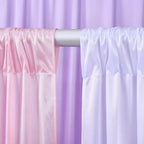 Mermaid Backdrop Curtain 15ftx10ft - White Pink Lavender Satin Drapes - Image 3