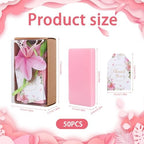 50PCS Handmade Soap Wedding Favor Natural Eucalyptus Handmade Soaps Soap Thank You Gifts Bridal Shower Favors Soaps for Baby Shower Party Spring Garden Decorations (pink boxs) - Image 7