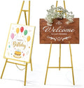 Croblissful Gold 50" Easel Stand for Wedding Sign Adjustable, Metal by CroBlissful