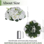 BLOSMON White Peony Flower Balls for Wedding Decorations: 10Pcs, 9.5 Inch - Image 6
