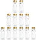 12 Pack - 8 Ounce Plastic Honey Bears w/Gold Lids by CLEARVIEWCONTAINERS