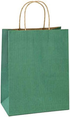 BagDream Medium Gift Bags with Handles 8x4.25x10.5 Sage Green 100 Pcs Bulk by BagDream