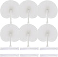 100 Pcs White Round Paper Fans by Bestage