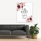 Andaz Press Custom Large Baby Shower Welcome Sign, 16" x 20", Boho Arch Florals Personalized Canvas Welcome Sign, Signage Gender-Neutral Canvas Sign for Baby Sprinkle, Fall Baby Shower Decorations - Image 4