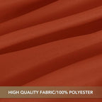 sancua Thanksgiving Round Tablecloth 90 Inch, 8 Pack Burnt Orange Rust - Image 6