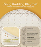Tummy Time Activity Mat, Macrame Baby Play Gym Mat with 6 Detachable Toys and 12 Milestone Cards for Stage-Based Sensory and Motor Skill Development, Washable Play Mats for Infant, Non Slip Play Mat - Image 6