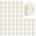 Qilery Halloween 50 Pcs Small White Gift Bags, Beige, 4.7 x 2.4 x 3.9'' by Qilery