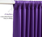 10x10ft Purple Backdrop Curtains with Lights Photo Drapes Wrinkle Free Fabric Backdrop Curtain for Wedding Birthday Party Baby Shower Bridal Shower Home Party Background Decorations - Image 4