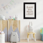Vintage Framed Fun Kids Quotes Canvas Posters Every Dog Needs A Baby Wall Art Modern Trendy Minimalist Toddler Prints Playing Print For Nursery Room Wall Decor 12x16 inch - Image 5