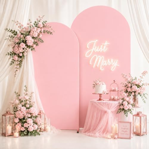2 Pack Arch Backdrop Stand and Cover Set (7.2FT/6FT), Balloon Arch Stand - Image 2