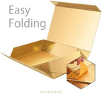 PACKHOME 6 Extra Large Gold Gift Boxes 17.5x11.3x4.3in with Magnetic Lids - Image 4