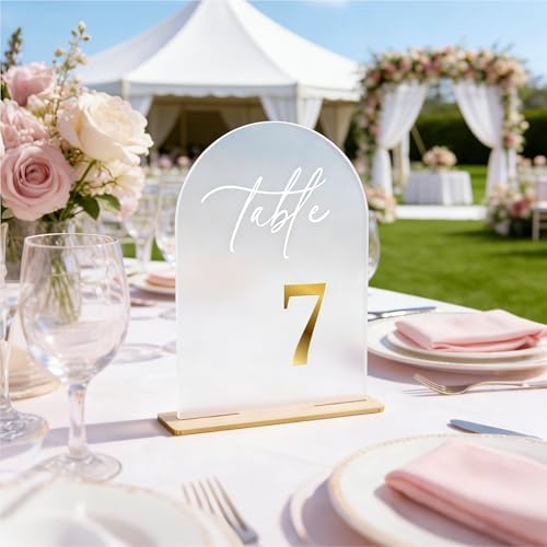 Frosted Wedding Table Numbers 1-30 with Stands - 5.5x7 Inch - Image 4