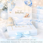 Luxury Baby Boy Memory Book Set – Keepsake Journal & Milestone Album from Pregnancy to Age 5 with Premium Gift Box, Storage Pouch & Keepsake Envelope – Baby Shower & Newborn Gift - Image 2