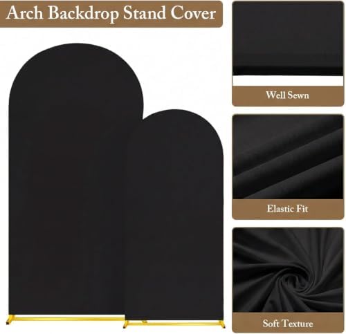 Toolterritary Metal Arch Backdrop Stand and Cover Set, 7.2FT, 6FT Party Backdrop, Easy to Assemble, Backdrop Stand for Parties, Birthday, Baby Showe - Image 7