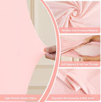 6.6FT x 6.6FT Light Pink Square Backdrop Arch Cover Double-Sided Spandex Arch Covers Fitted Wedding Arch Stand Cover Stretchy Backdrop for Balloon Arches Birthday Baby Shower Party Banquet Decorations - Image 5