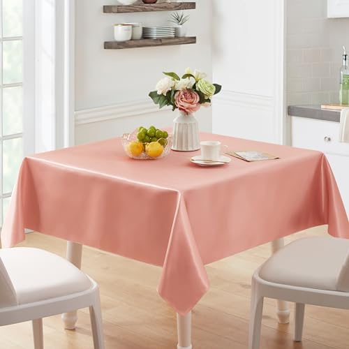 6 Pack Square Satin Table Cover, 52 x 52 Inches, Rose Gold - Image 6
