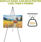 AROIC 63" Easel Stand for Display, 3 Pack Portable Foldable Metal Easel - Image 5