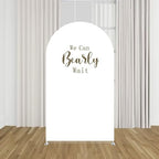 White Arch Stretchy Fabric Covers for Baby Shower We Can Bearly Wait Theme Arched Stand Cover Birthday Party Decoration Favors Props (4.6x8FT) - Image 3