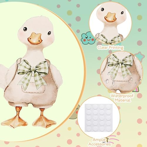 Novabright 2 Pcs Silly Goose Cardboard Cutout Party Decor Baby Shower,Green - Image 3