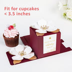 FEIYI 20 PCS Favor Boxes, Burgundy, 3.55x3.55x3.55 - Image 4