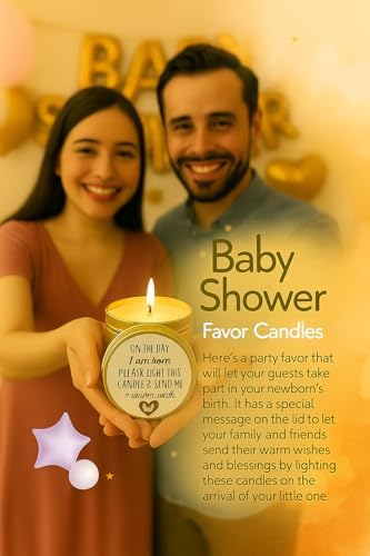 Majestic Zen Baby Shower Candle Favors Gift Set |9-Pack Neutral Scented Soy Wax Candles with Fresh Baby Powder |Long Lasting 40 Hour Burn |Unique Gender Reveal Party Favors & Baby Shower Decorations - Image 2