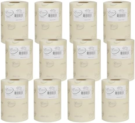 Expo International Decorative Matte Tulle, Roll/Spool of 6” X 100 Yards, Lightweight Polyester Tulle Fabric for Tutus, Costumes, and Party Decorations, Washable, Easy-to-Use, Pack of 12, Ivory by ExpoInternational