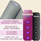 PerkHomy 24" x 2,400" (200') Light Grey Kraft Paper Roll for Craft Bulletin Board Paper Art Table Covering Crafting Gift Wrapping Bouquet Packing Parcel 80GSM 55LB (Light Grey, 24" x 200') - Image 3