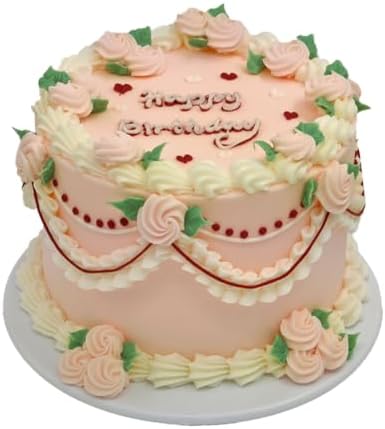 NICE PURCHASE Realistic Fake Birthday Cake Fake Food Bakery Shop Display Model Party Decoration Pro Cake Faux Replica Cake (6 inch wide & style C) by Nice+purchase