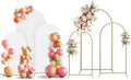 Arch Backdrop Stand and Cover Set, 3 Metal Balloon Arch Backdrop 7.2ft 6.6ft 6ft, Gold Arched Stand Frame for Wedding, Parties,Birthday, Backdrop Decorations (White,7.2ft+6.6ft+6ft) by Holldoor