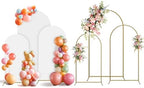 Arch Backdrop Stand and Cover Set, 3 Metal Balloon Arch Backdrop 7.2ft 6.6ft 6ft, Gold Arched Stand Frame for Wedding, Parties,Birthday, Backdrop Decorations (White,7.2ft+6.6ft+6ft) by Holldoor