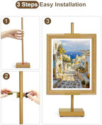 Adjustable Tabletop Easel Stand, Gold 17" H Easels for Display - Image 5