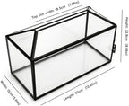 Wedding Card Box with Slot and Lock, 12.6'' Large Black Card Box for Reception, Glass Decorative Card Holder, Reusable Keepsake Storage for Wedding, Party, Baby Showers, Tabletop Decor - Image 3