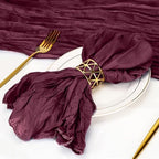 Cupuamon 50 Pack Cheesecloth Napkins 20x20 Inch Dinner Table Napkins Boho Washable Rustic Gauze Napkins Bulk for Wedding Bridal Baby Shower Party Decor (Burgundy) - Image 5