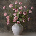 6 Pcs 27" Faux Silk Peony Artificial Flowers Stems for Vase (Blush Pink) by VIERENA
