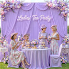 20ft x 15ft Lavender Wrinkle Free Backdrop Curtains for Wedding Party Lilac Backdrops Curtain Drapes Fabric Decorations Photo Back Drop Cloth for Baby Shower Photography Stage Reception - Image 3