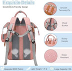 SHITIESHOU Diaper Bag Backpack Baby Bag for Mom Dad with Changing Pad, 19 Pockets, Large Waterproof Travel Baby Girl Boy Toddle Diaper Bag with Insulated Pocket, Baby Shower Gifts, Pink - Image 6