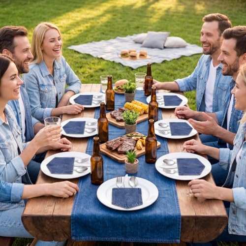 Mifoci Pcs Blue Jean Baby Shower Decorations Blue Jean Baby Napkins, 50 - Image 6