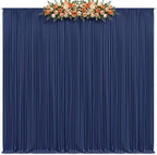 10x10ft Navy Blue Backdrop Curtain for Parties Wrinkle Free Fabric Backdrop Curtain Birthday Party Photo Backdrop Drapes for Wedding Baby Shower Bridal Shower Photography Back Drop 2 Panels 5x10FT - Image 2
