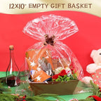 6PACK Baskets for Gifts Empty, 10x12”Thick Brown Gift Basket with Handles 6 Bows 6 Bags Empty Gift Baskets for Christmas Thanksgiving Wedding Birthday Party Wrapping Gift - Image 6